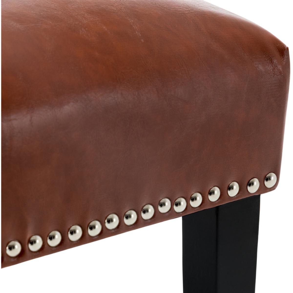 Buttoned High Wingback Dining Chair Set of 4 - Brown – image 7