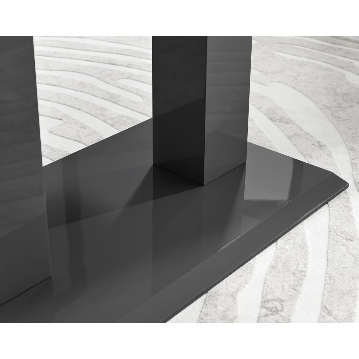 Imperia Black High Gloss Dining Table and 6 Milan Dining Chairs Set - Black – image 11
