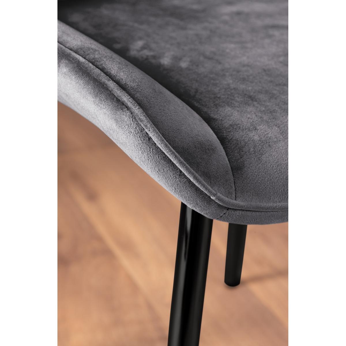 Novara 120cm Round Dining Table and 4 Pesaro Black Leg Chairs - Grey – image 12
