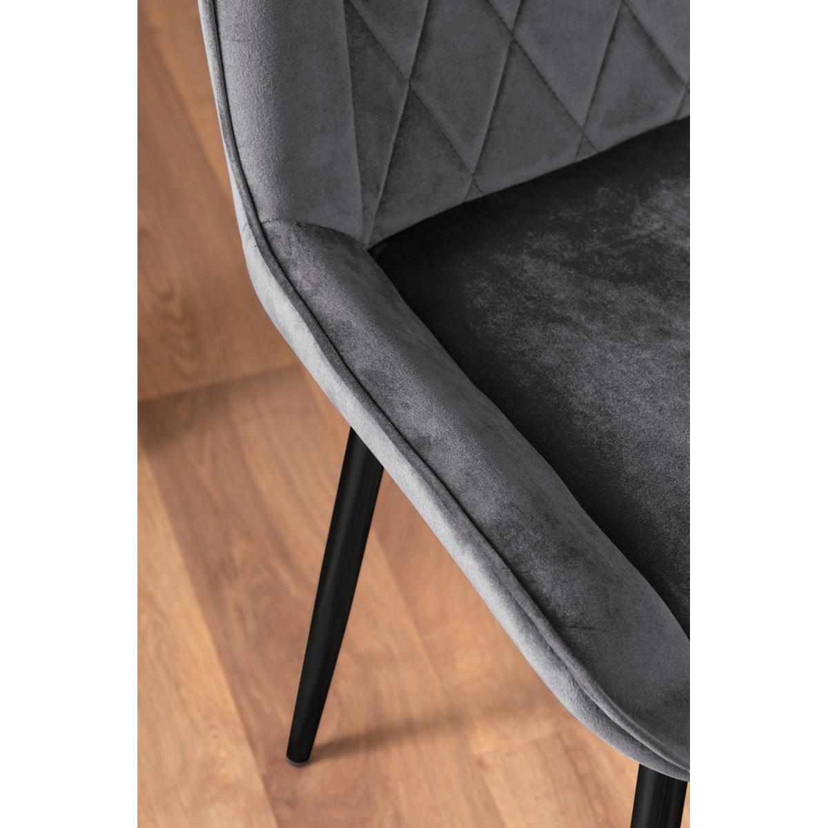Novara 120cm Round Dining Table and 4 Pesaro Black Leg Chairs - Grey – image 13