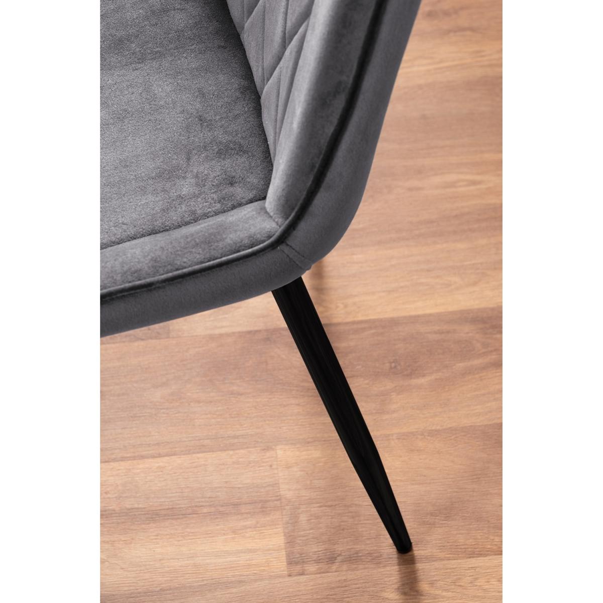 Novara 120cm Round Dining Table and 4 Pesaro Black Leg Chairs - Grey – image 15
