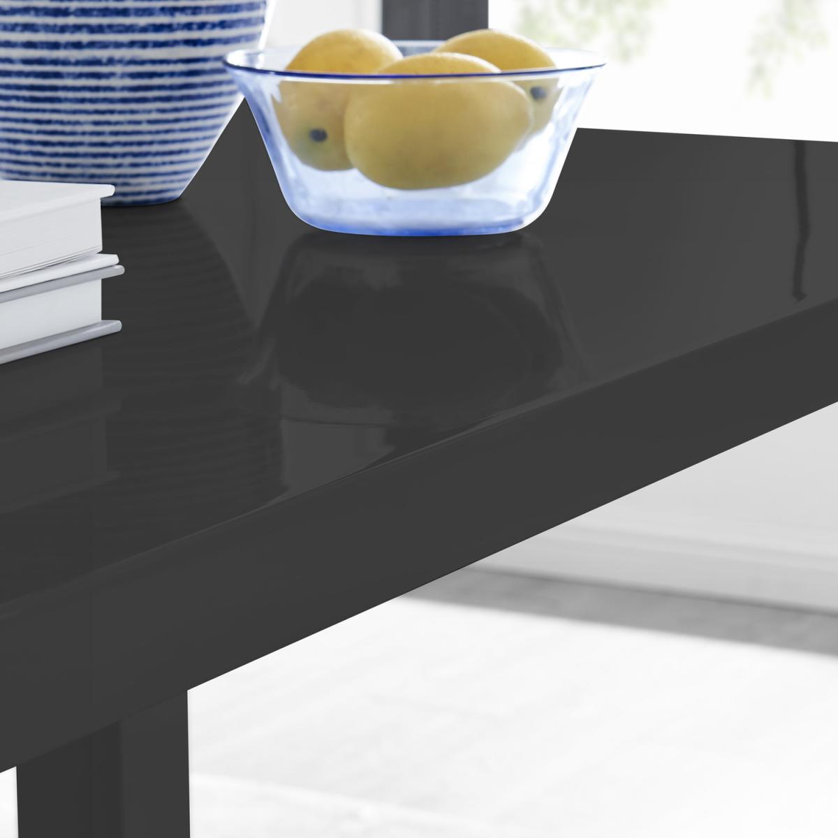 Pivero 4 Black Dining Table and 4 Pesaro Silver Leg Chairs - Grey – image 15