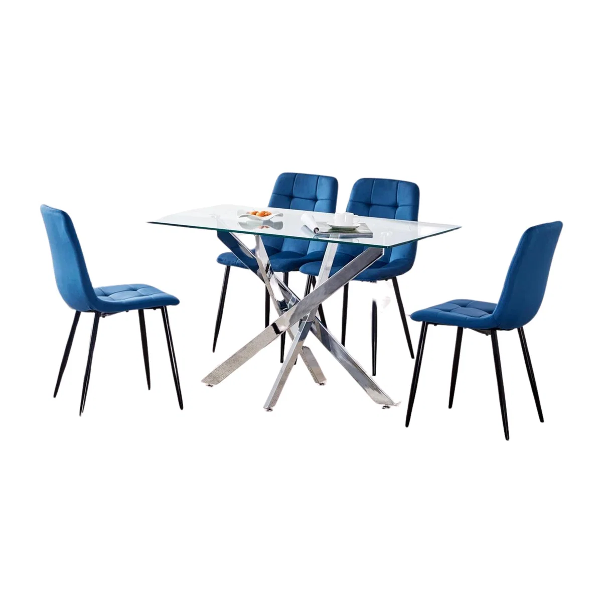 Kosy Koala Maya Dining Set with 4 Chairs - Blue