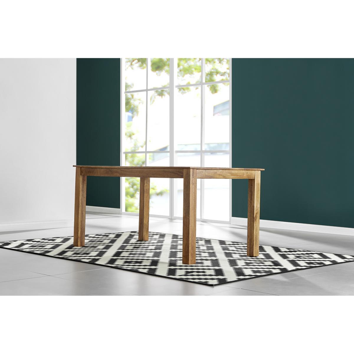 Anders Honey Wood Dining Table and 4 Pesaro Black Leg Chairs - Green – image 11