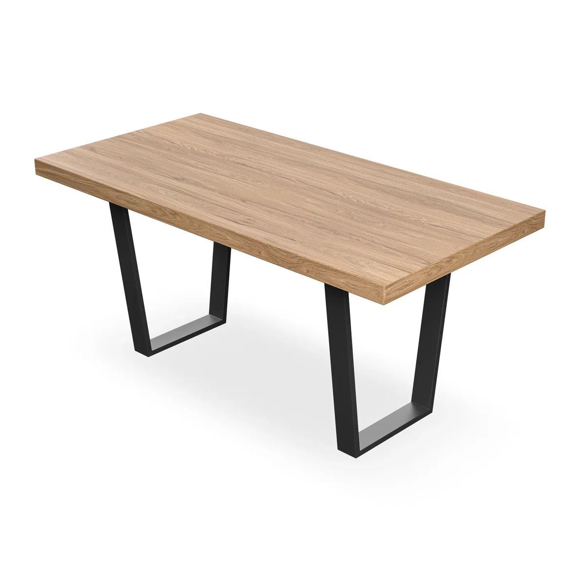 Aria Oak Effect Top Rectangle Dining Table & 4 Raye Velvet Chairs - Mustard – image 3