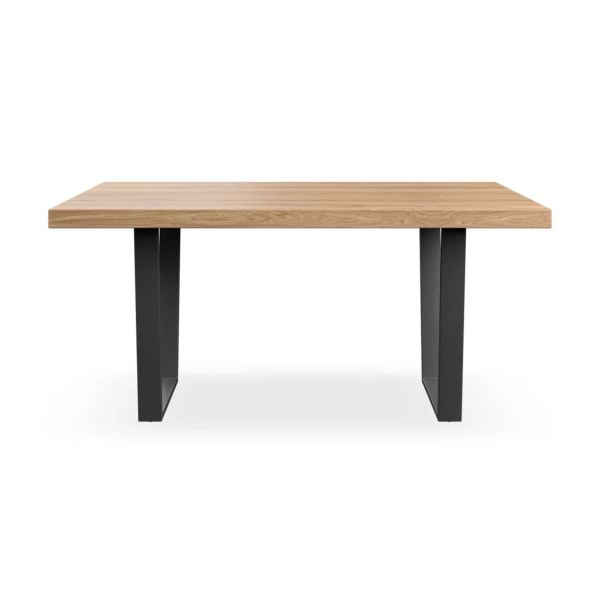 Aria Oak Effect Top Rectangle Dining Table & 4 Raye Velvet Chairs - Mustard – image 4