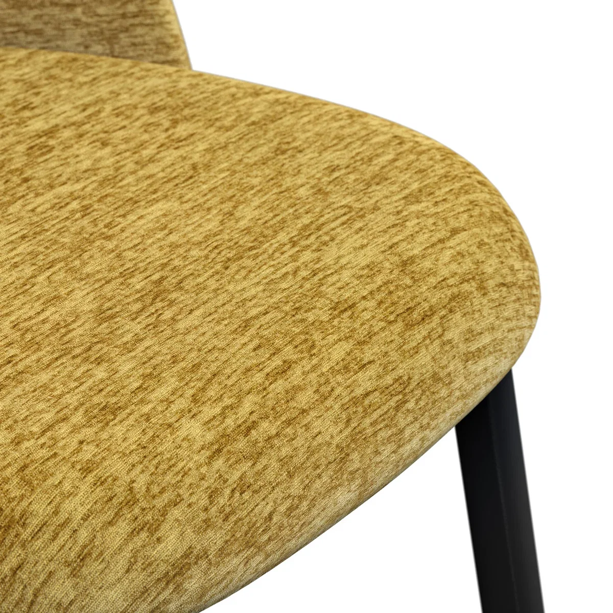 Aria Oak Effect Top Rectangle Dining Table & 4 Raye Velvet Chairs - Mustard – image 8