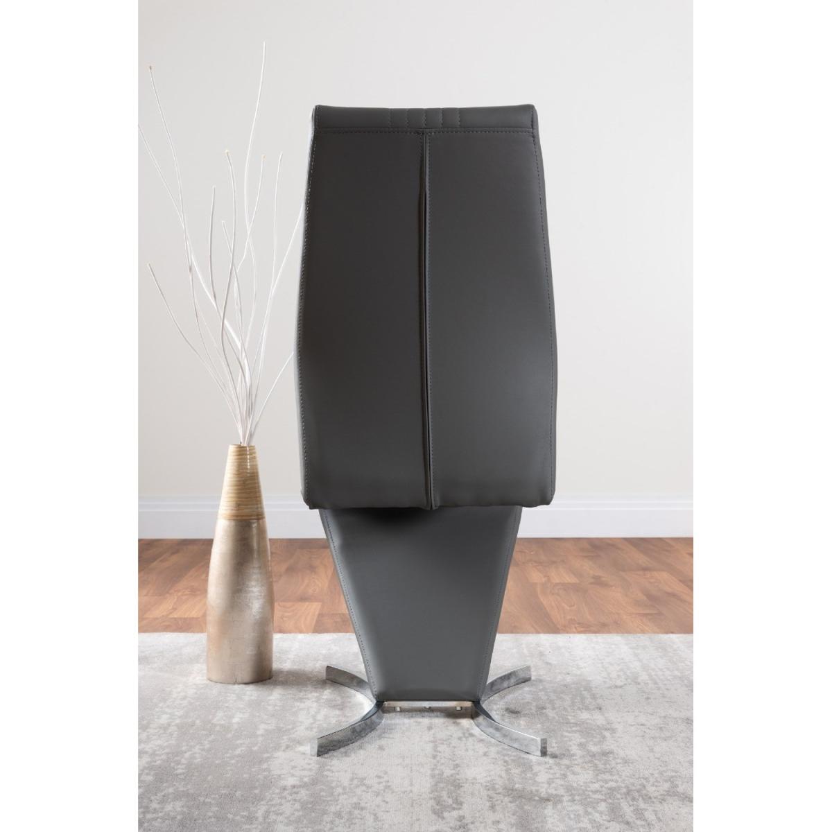 Mayfair Large White Dining Table  6 Willow Dining Chairs - Grey – image 11