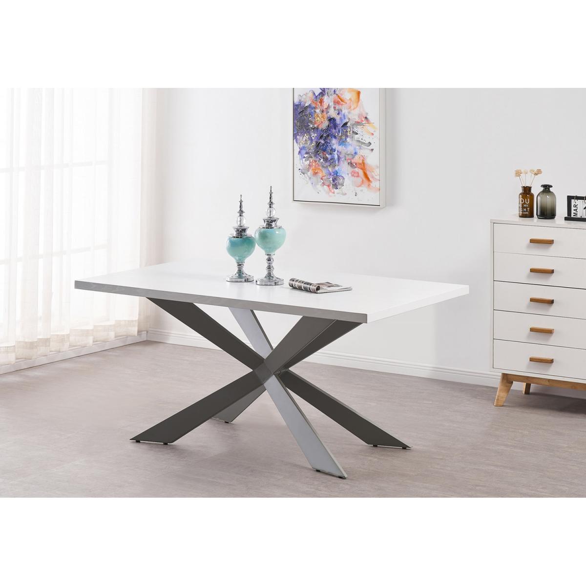 Sofia Duke LUX Dining Set with a Table and Modern Chairs Set of 6 - Blue – image 2
