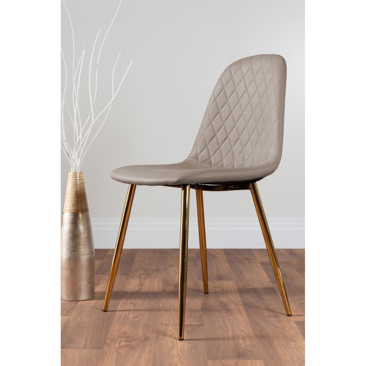 Cascina Glass  Gold Leg Dining Table  4 Corona Gold Leg Chairs - Yellow – image 2
