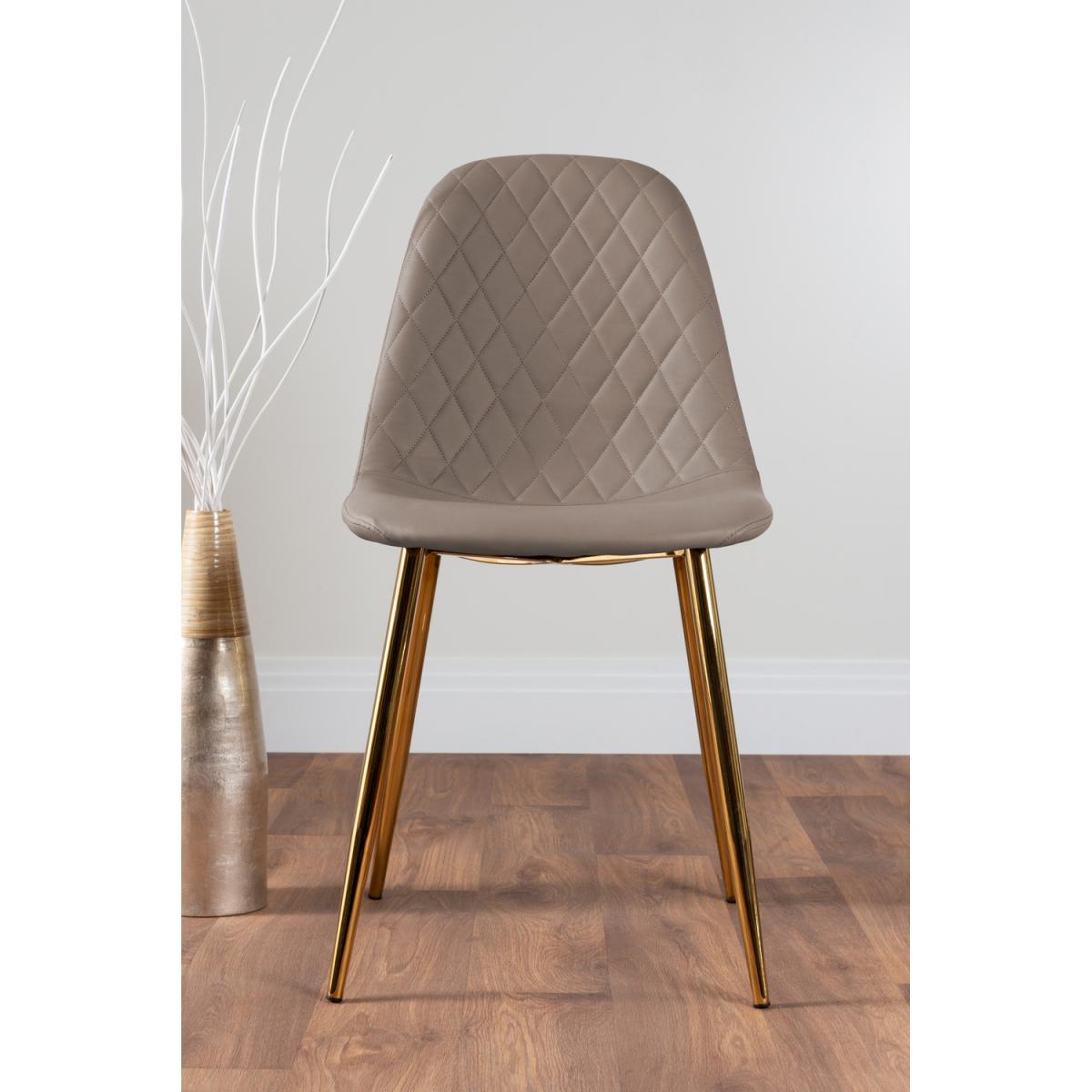 Cascina Glass  Gold Leg Dining Table  4 Corona Gold Leg Chairs - Yellow – image 3