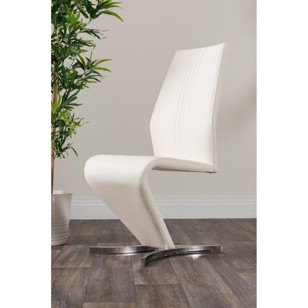 Pivero Grey High Gloss Dining Table and 6 Willow Chairs  - White – image 23