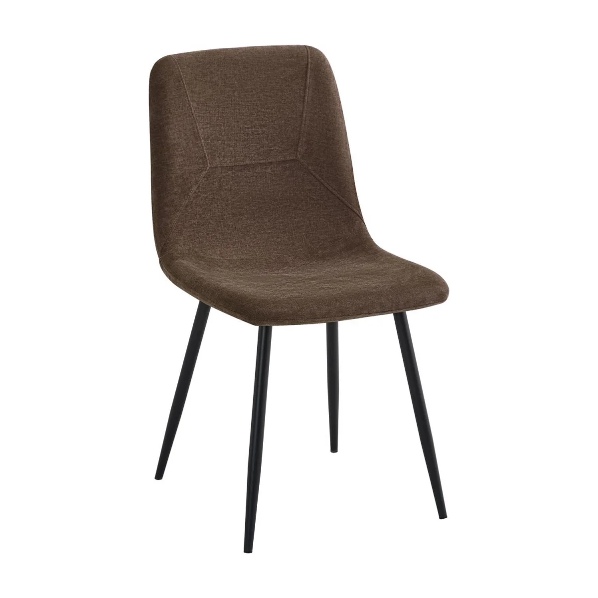 FWStyle 3 Piece Dining Set Cream Sintered Stone Table Dark Brown Chair - Dark Brown – image 8
