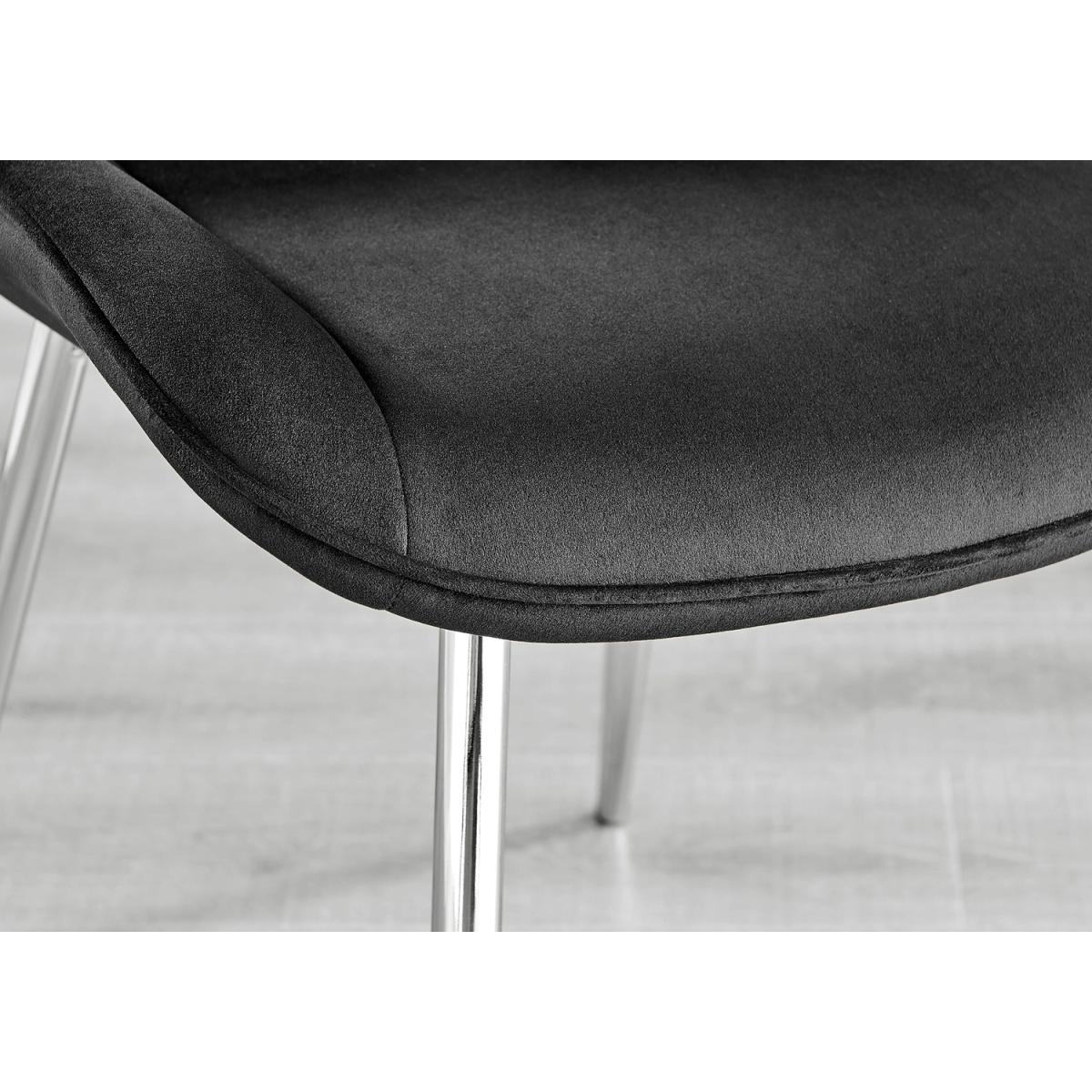 Novara Black Leg 120cm Round Glass Dining Table Pesaro Silver Chairs - Black – image 11