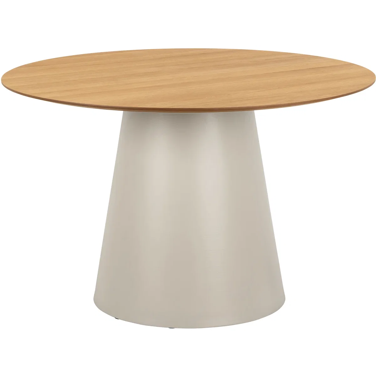 Soli Round Dining Table in Oak/Grey 120cm includes 4 Ella Swivel Beige Dining Chairs - White & Oak & Grey – image 7