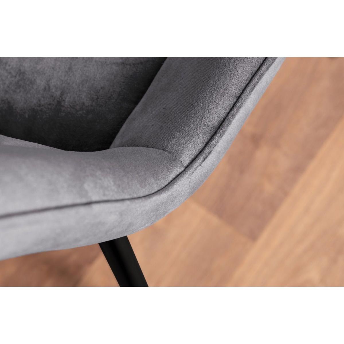 Carson White Marble Effect Dining Table and 4 Pesaro Black Leg Chairs - Grey – image 16