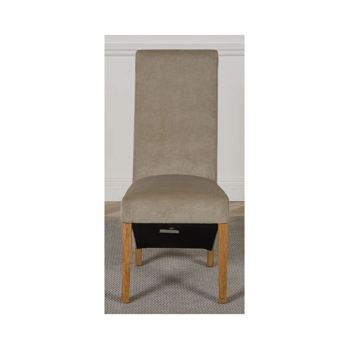 Oslo 180 x 90 cm Large Oak Dining Table and 8 Lola Fabric Chairs - Black – image 3