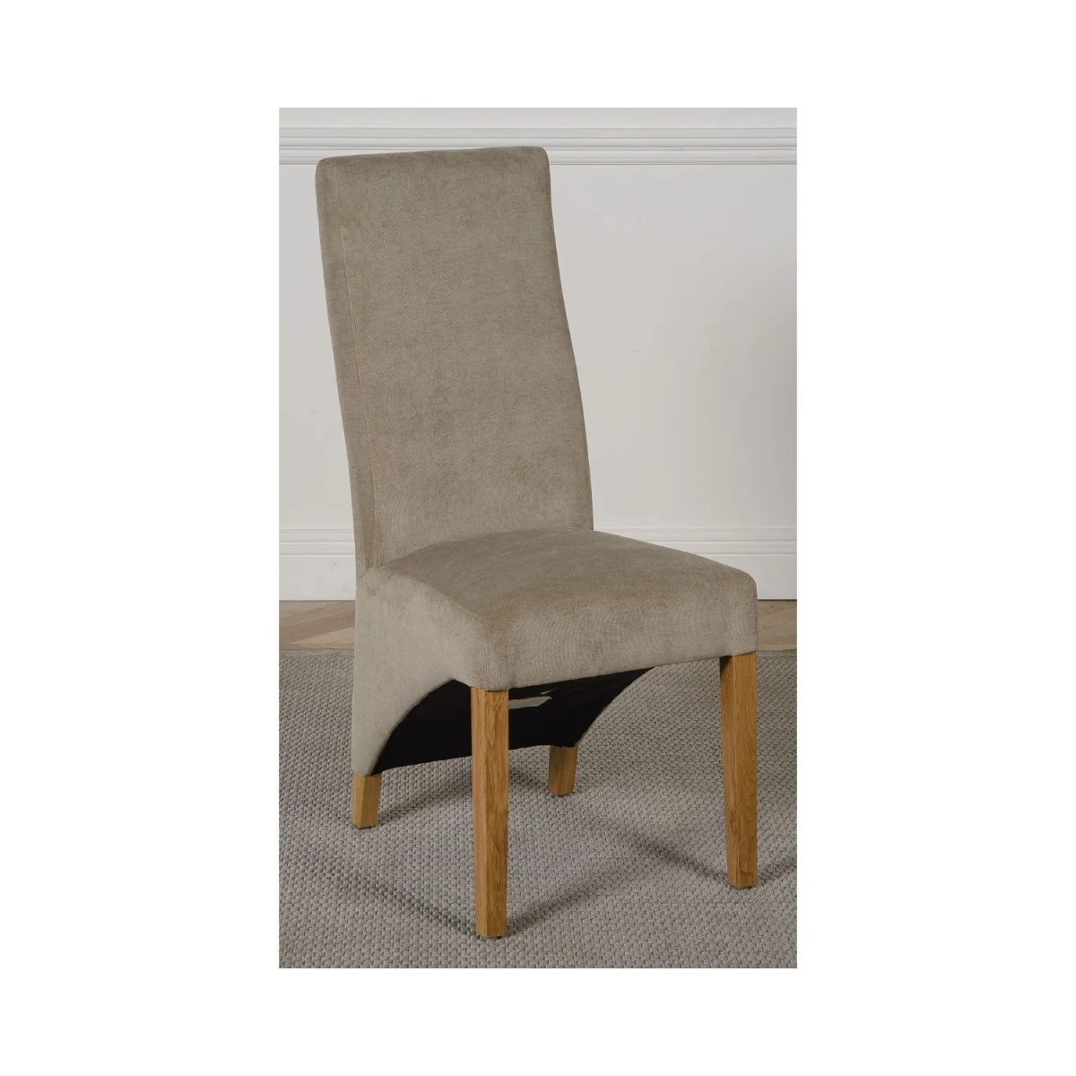 Oslo 180 x 90 cm Large Oak Dining Table and 8 Lola Fabric Chairs - Black – image 4