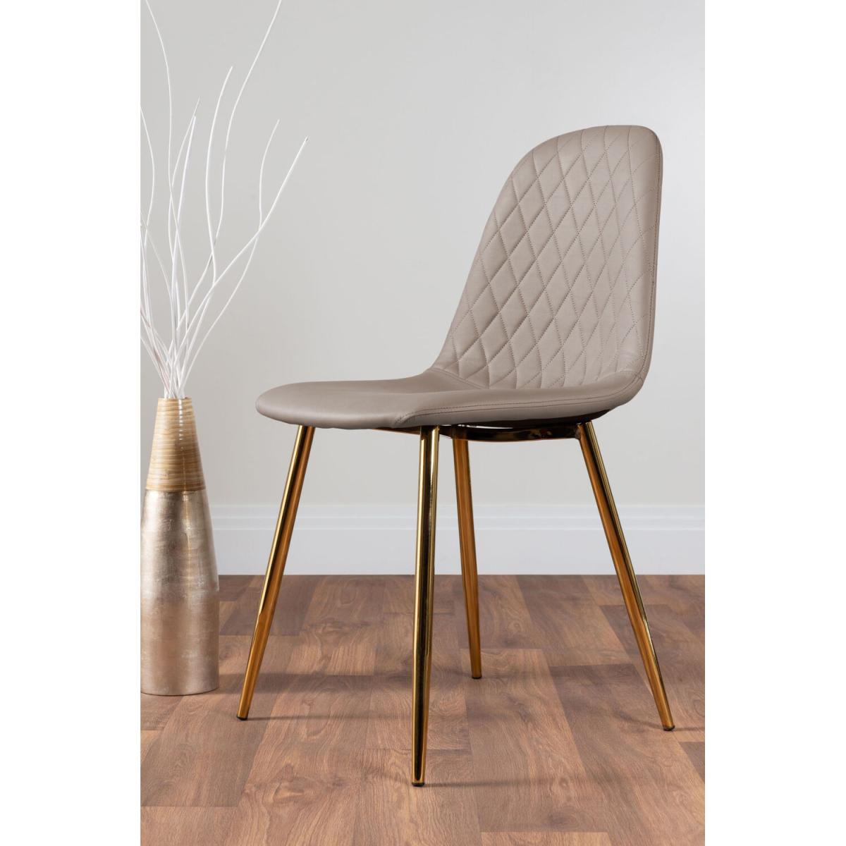 Otto Honey Solid Wood Dining Table and 4 Corona Gold Leg Chairs - Black – image 16