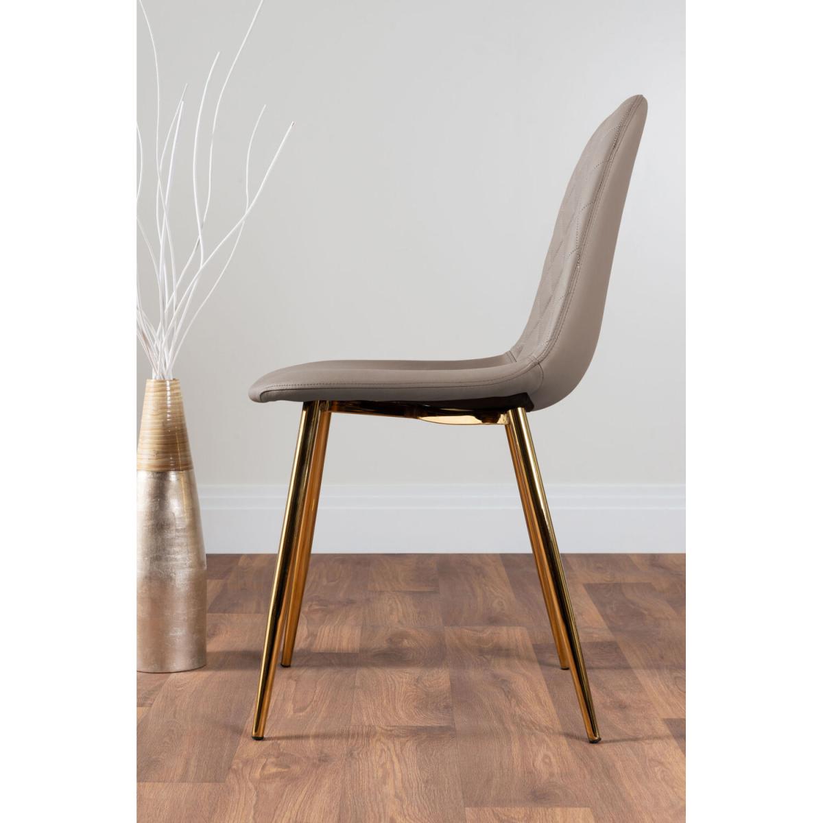Otto Honey Solid Wood Dining Table and 4 Corona Gold Leg Chairs - Black – image 18