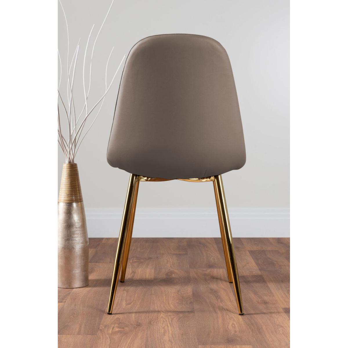 Otto Honey Solid Wood Dining Table and 4 Corona Gold Leg Chairs - Black – image 19
