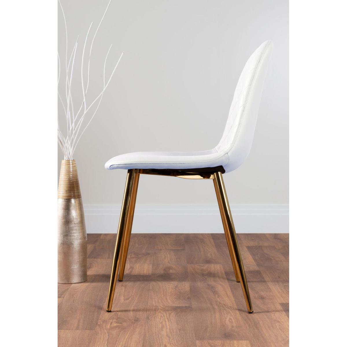 Otto Honey Solid Wood Dining Table and 4 Corona Gold Leg Chairs - Black – image 29