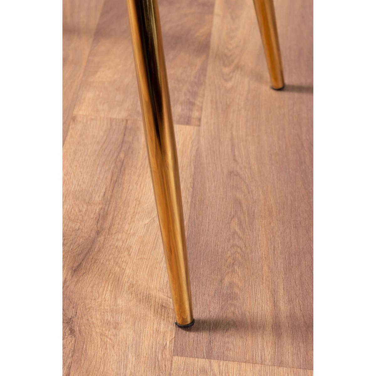 Otto Honey Solid Wood Dining Table and 4 Corona Gold Leg Chairs - Black – image 35