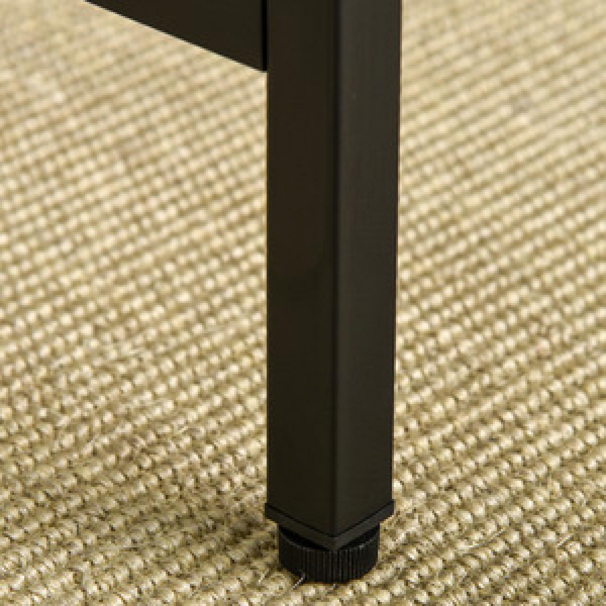 Industrial Rectangular Dining Set with 4 Stools - Black, Rustic Brown – image 8