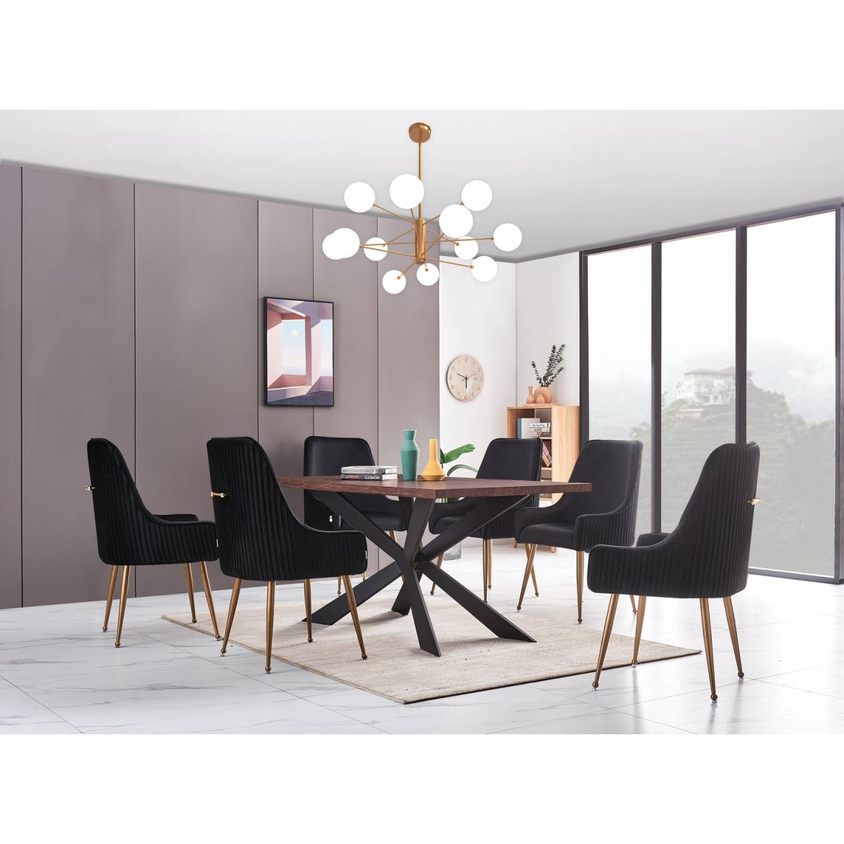 Soho Duke LUX Dining Set Includes a Table and Velvet Chairs Set of 6 - Blue – image 10