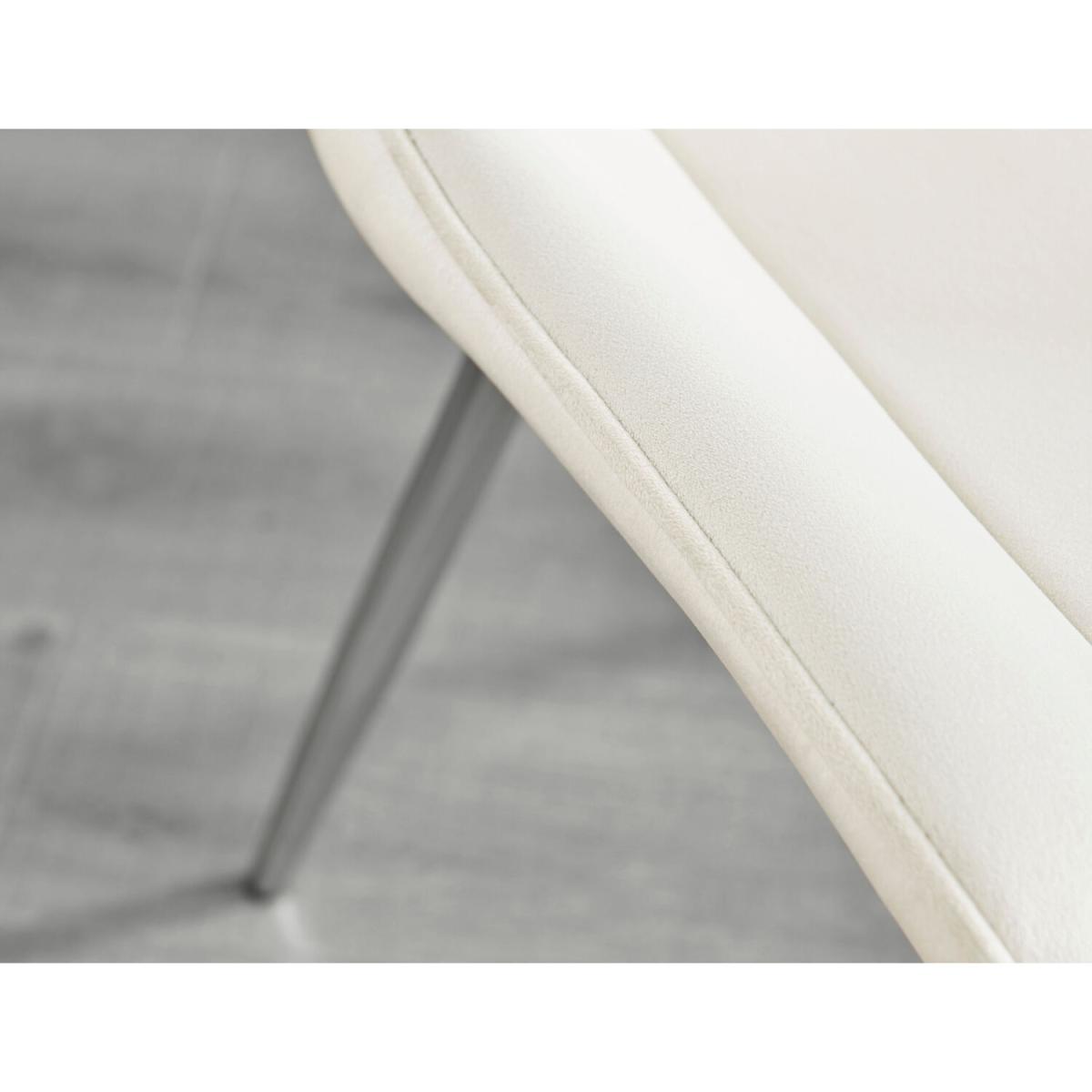 Giovani Round Grey 100cm Table and 4 Pesaro Silver Leg Chairs - Mustard – image 25