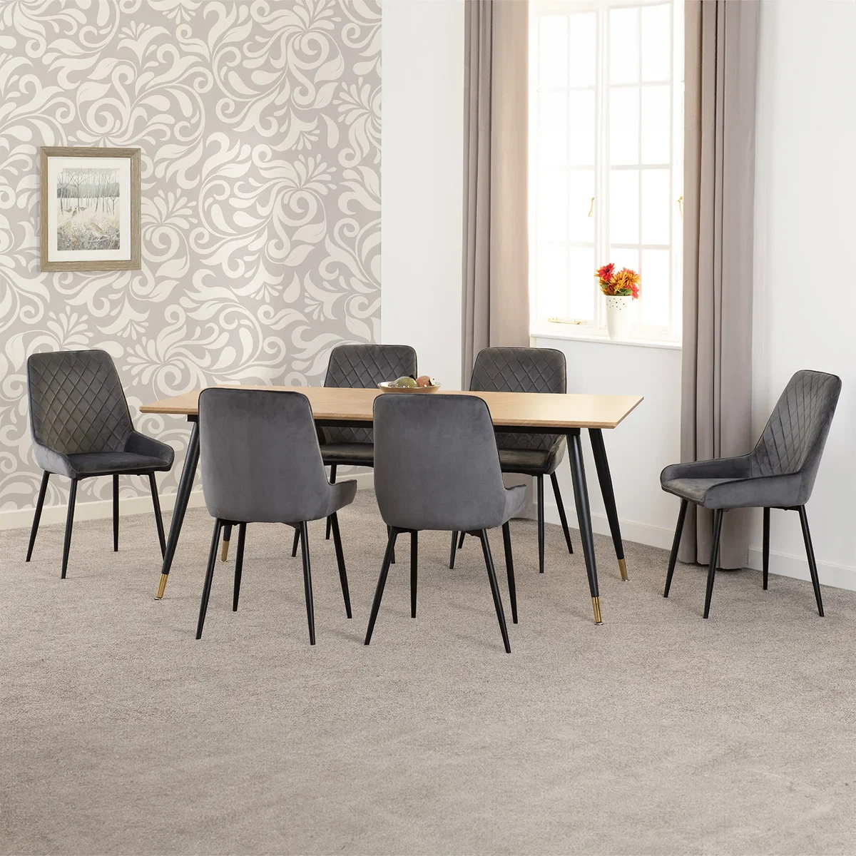 Hamilton and Avery Large Dining Set - Grey – image 1