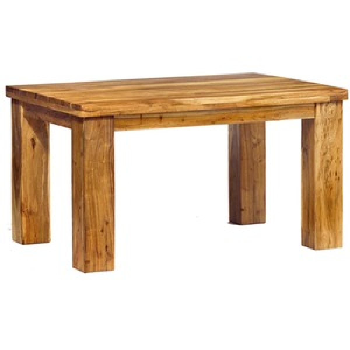 Small Acacia Wood Dining Table Set with 4 Chairs - Light Wood Tone – image 2