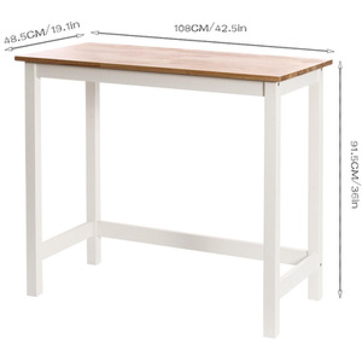 Modern Pine Wood Dinning Bar Table High Chair Stool Set - Grey – image 9