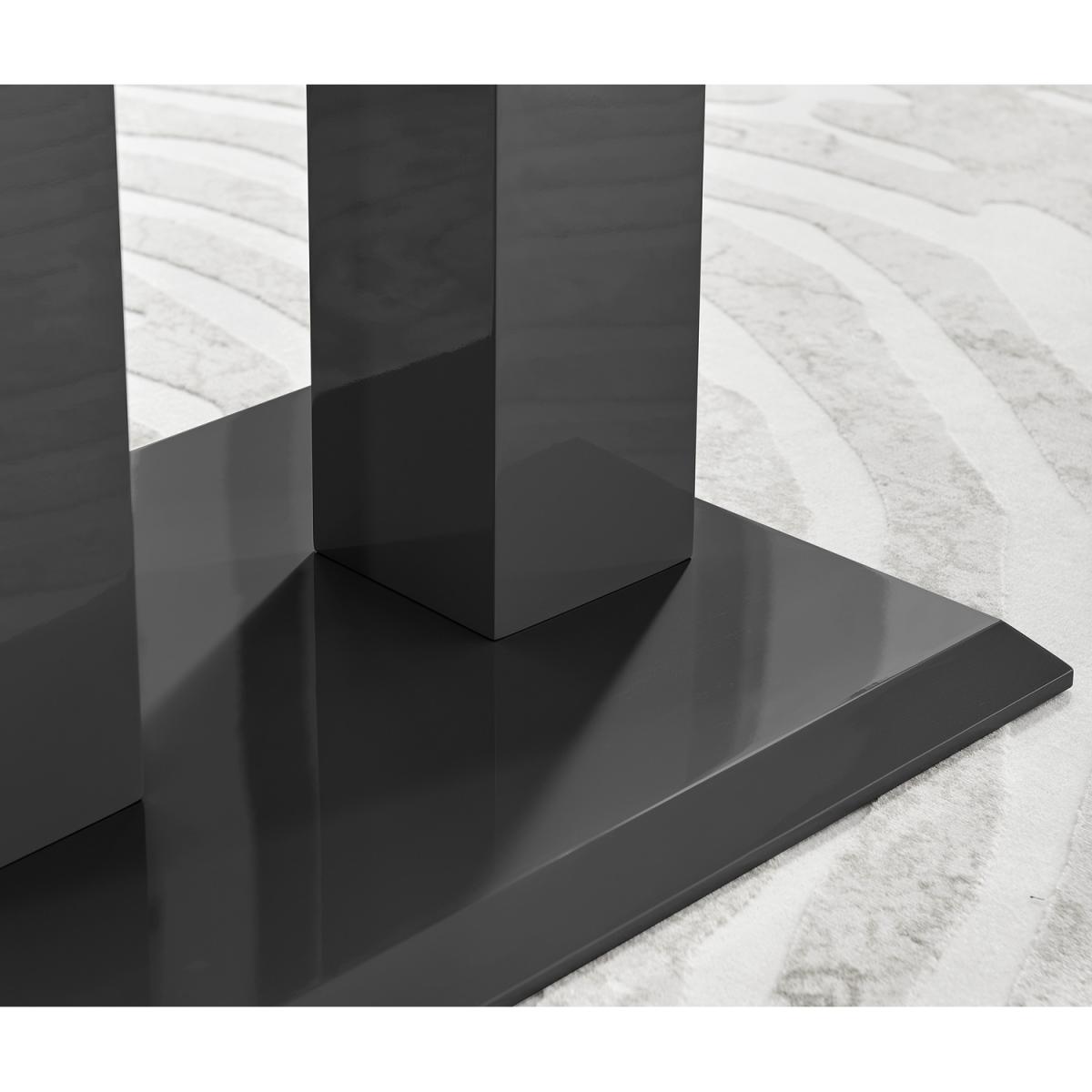 Imperia 4 Black Dining Table and 4 Isco Chairs - Grey – image 11