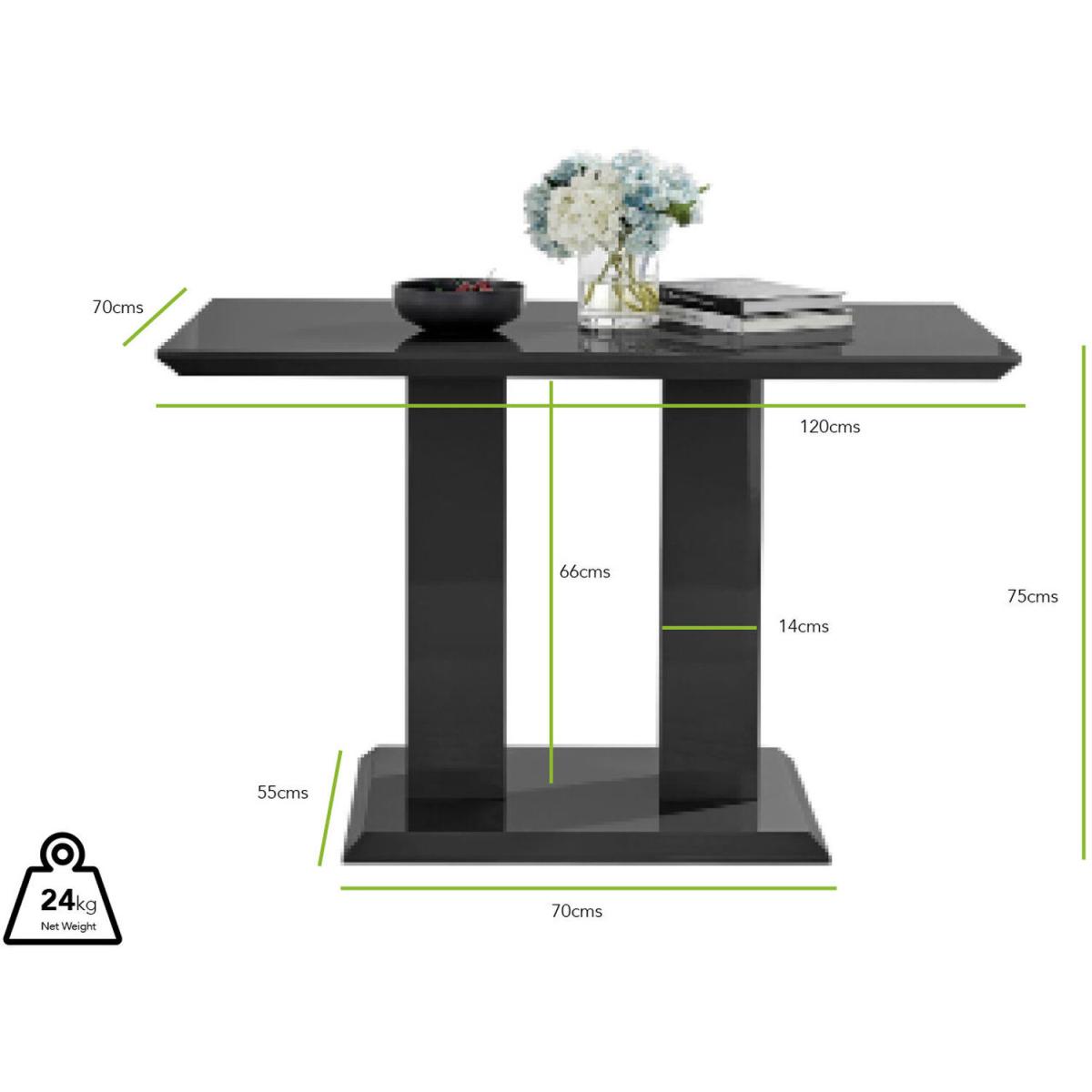 Imperia 4 Black Dining Table and 4 Isco Chairs - Grey – image 17