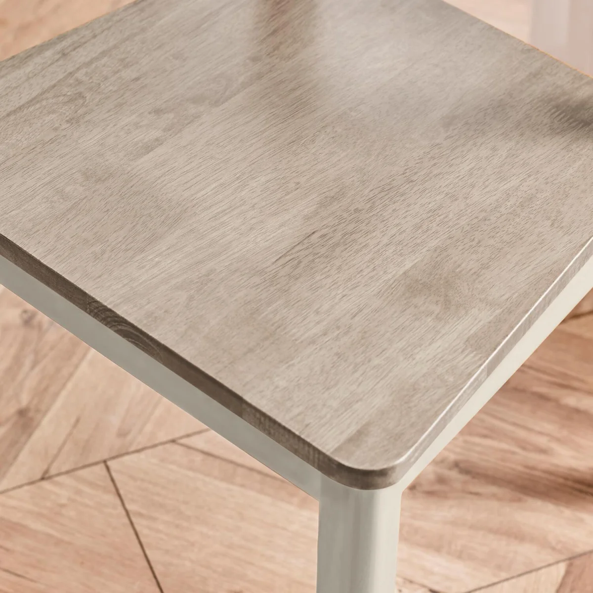 Lulworth Whitewashed Wood Dining Table 6 Lynton Chairs - Light Grey – image 11