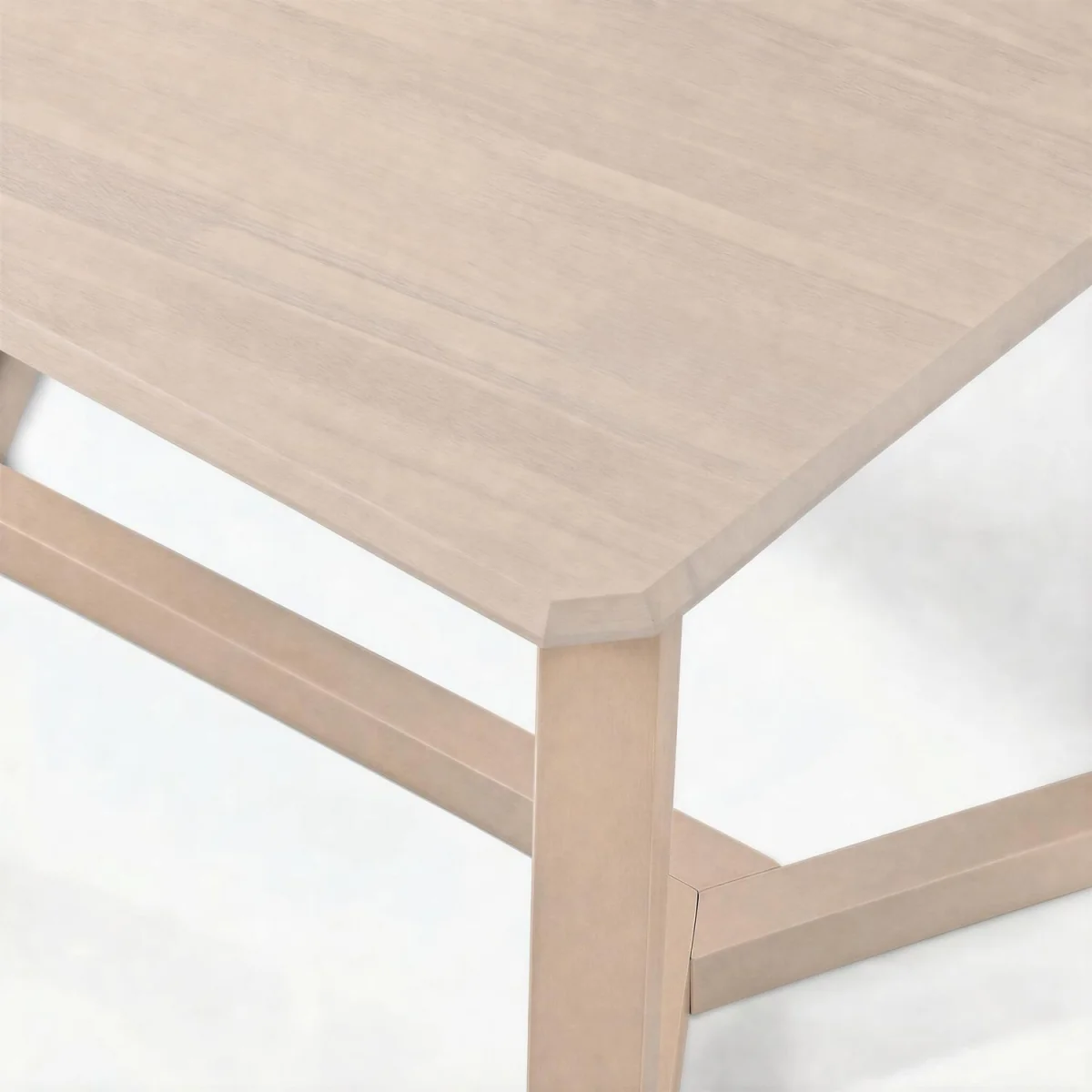 Lulworth Whitewashed Wood Dining Table 6 Lynton Chairs - Light Grey – image 6