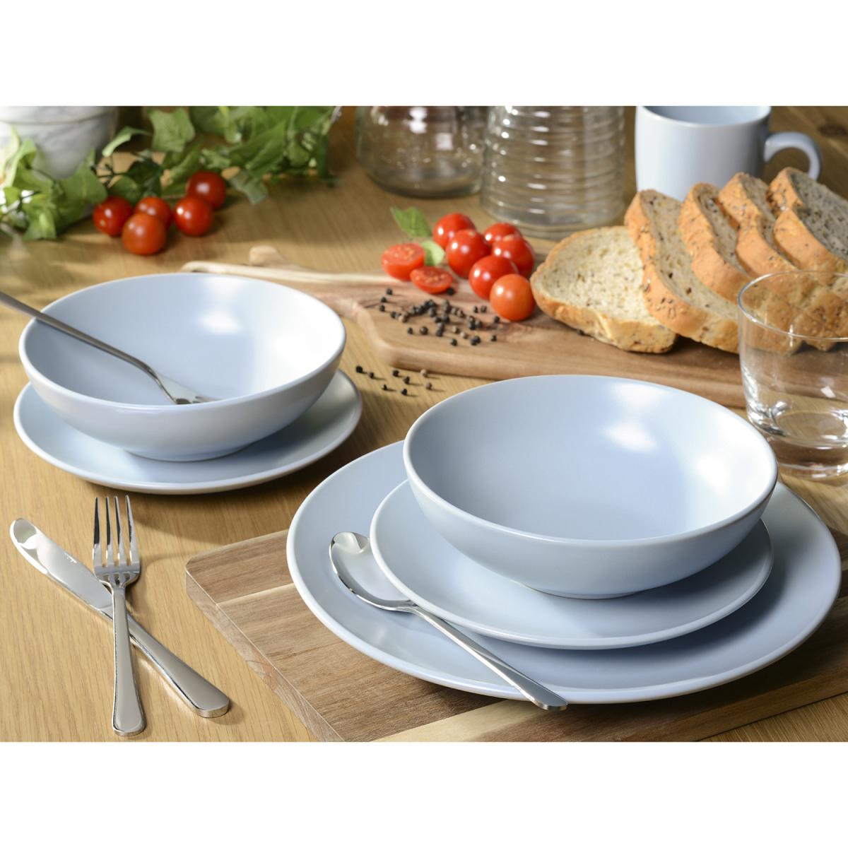 Pastel 12 Piece Dinner Set - Grey – image 3
