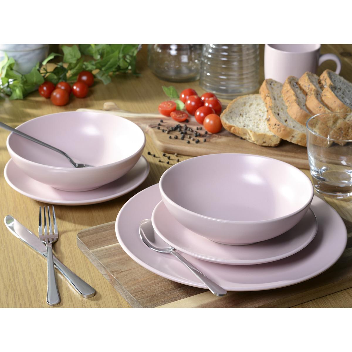 Pastel 12 Piece Dinner Set - Grey – image 5
