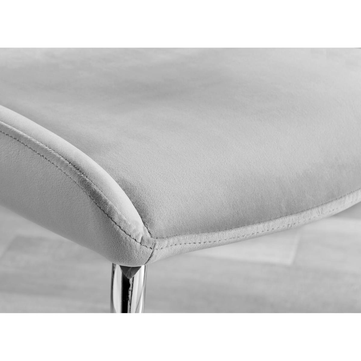 Kylo White Marble Effect Dining Table and 4 Nora Silver Leg Chairs - Light Grey – image 10