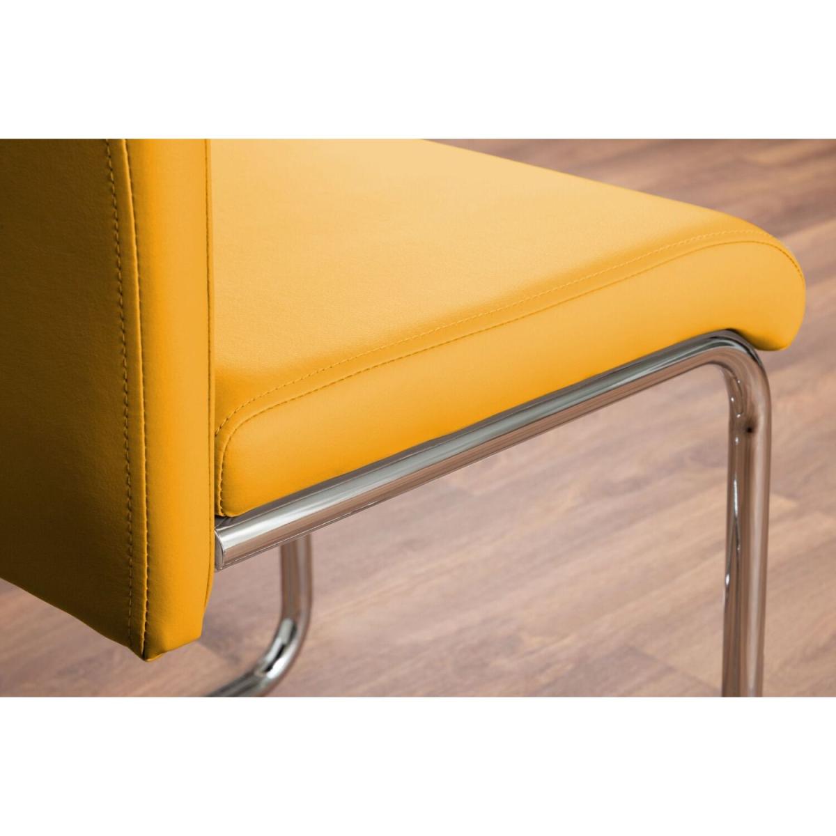 Novara White High Gloss 120cm Dining Table 4 Lorenzo Chairs - Mustard – image 36