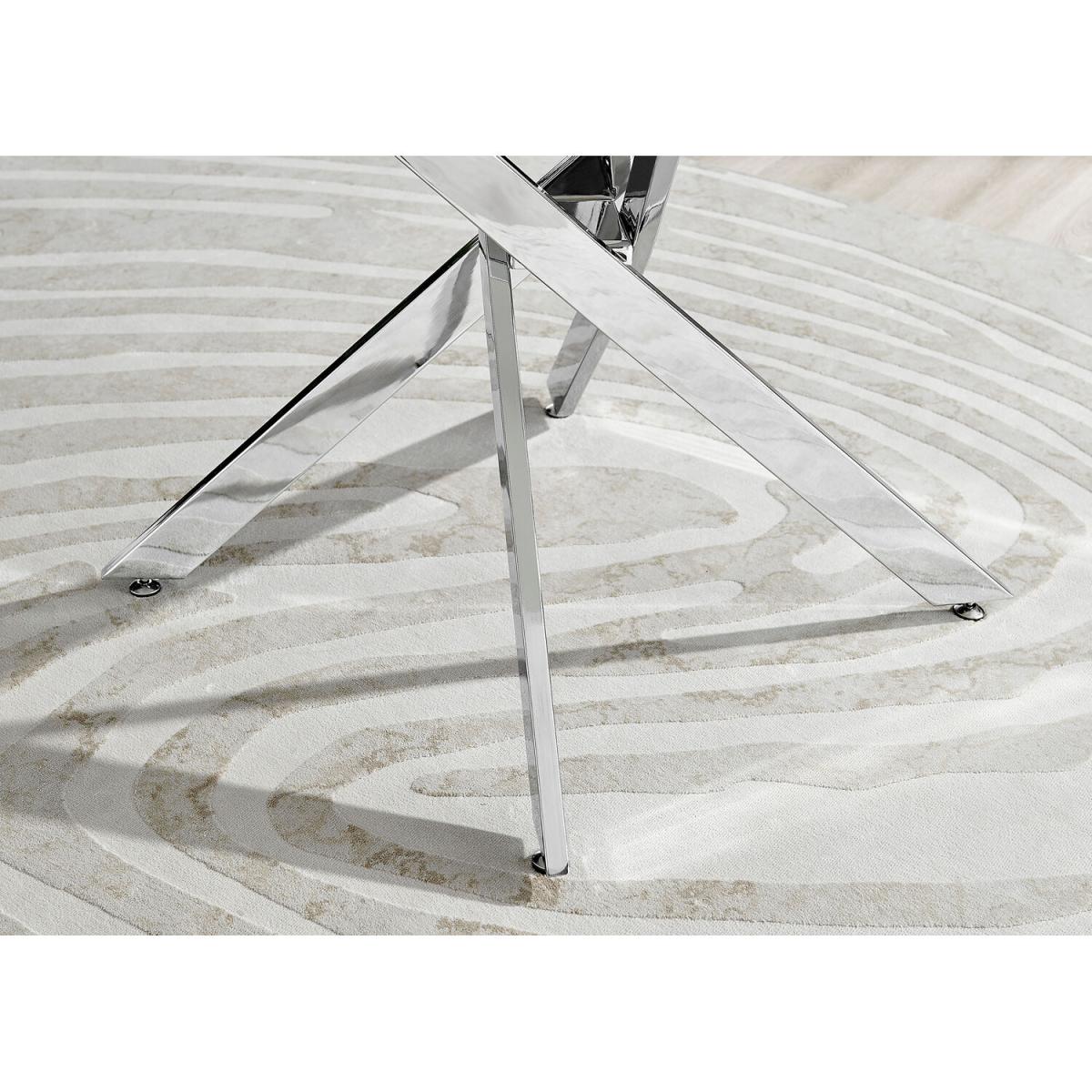 Novara White High Gloss 120cm Dining Table 4 Lorenzo Chairs - Mustard – image 5