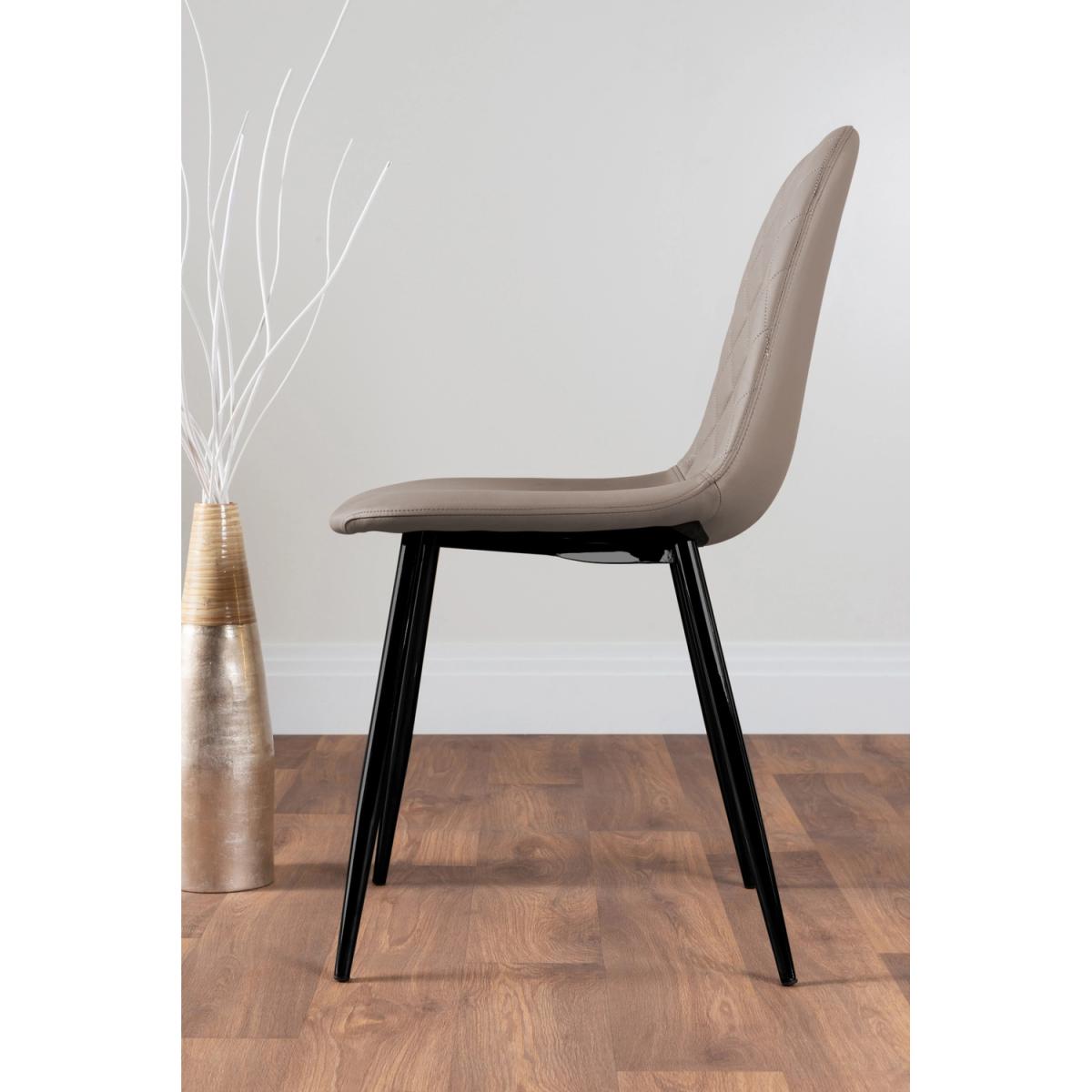 Sorrento 6 White Table  6 Corona Black Leg Chairs - Cappuccino – image 4