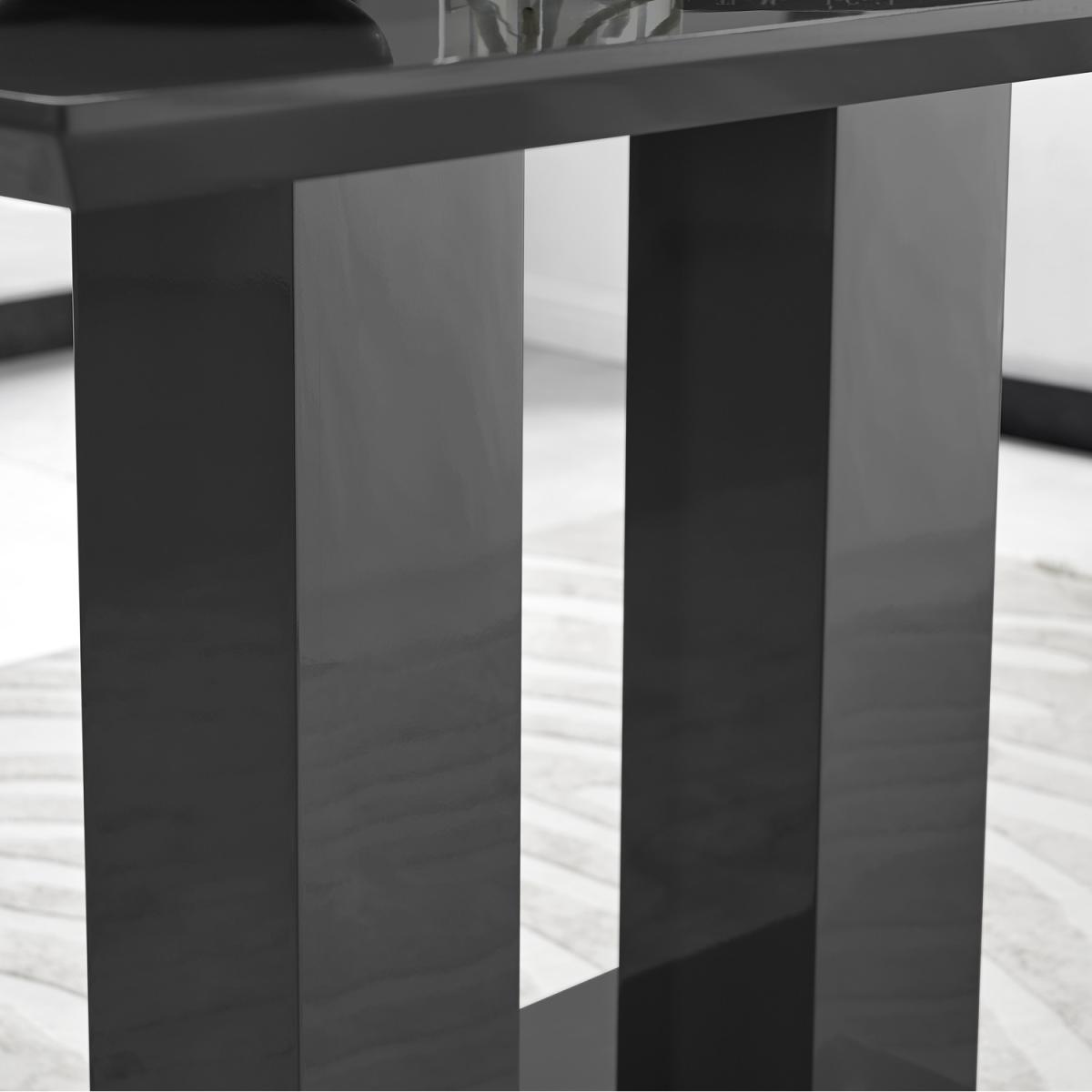 Imperia 4 Black Dining Table and 4 Corona Gold Leg Chairs - Black – image 4