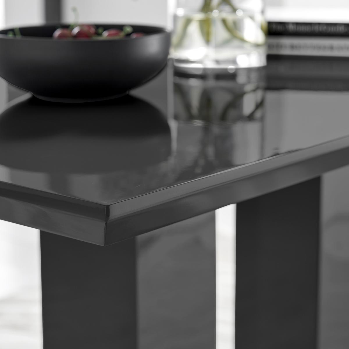 Imperia 4 Black Dining Table and 4 Corona Gold Leg Chairs - Black – image 5