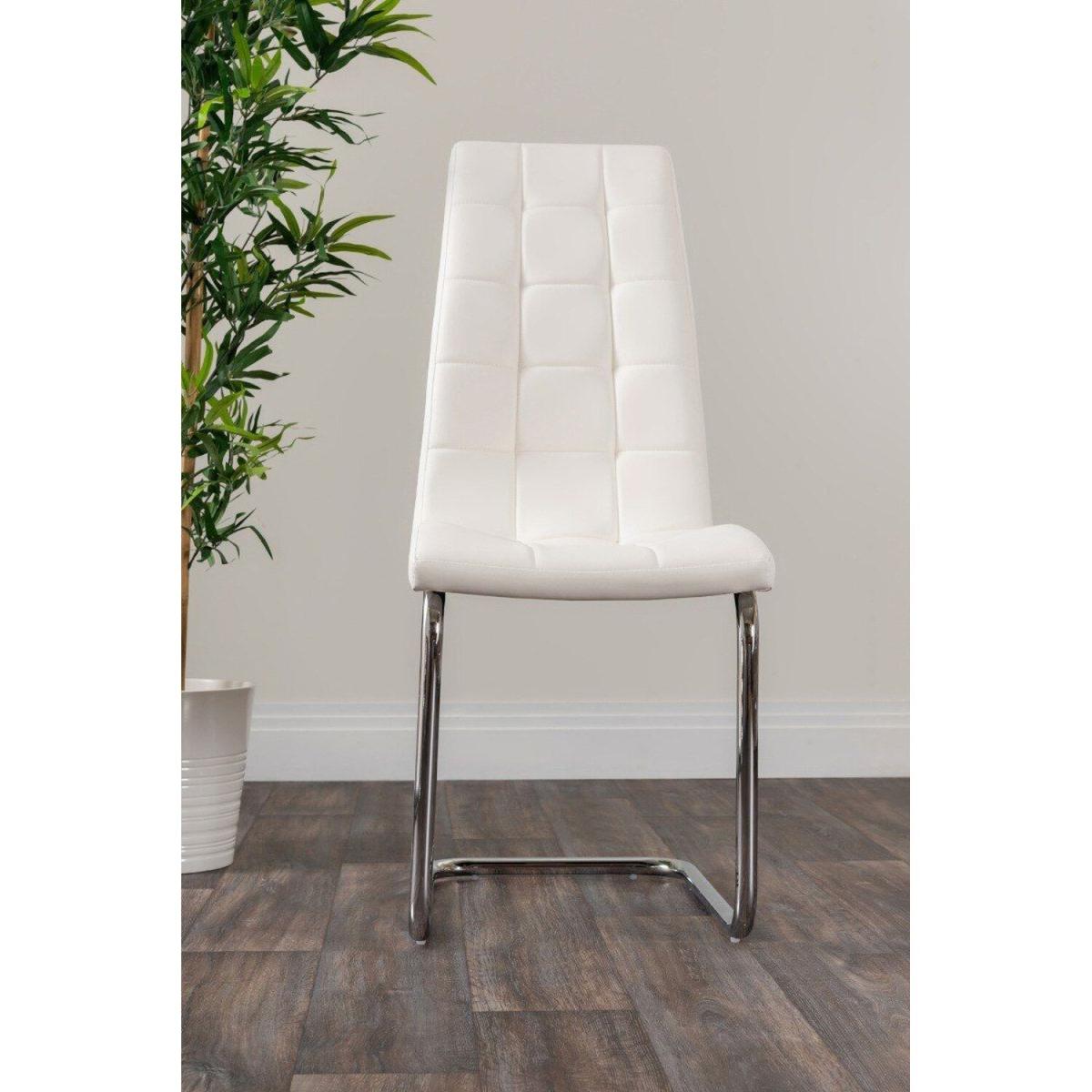 Kylo White High Gloss Dining Table  6 Murano Chairs - White – image 8
