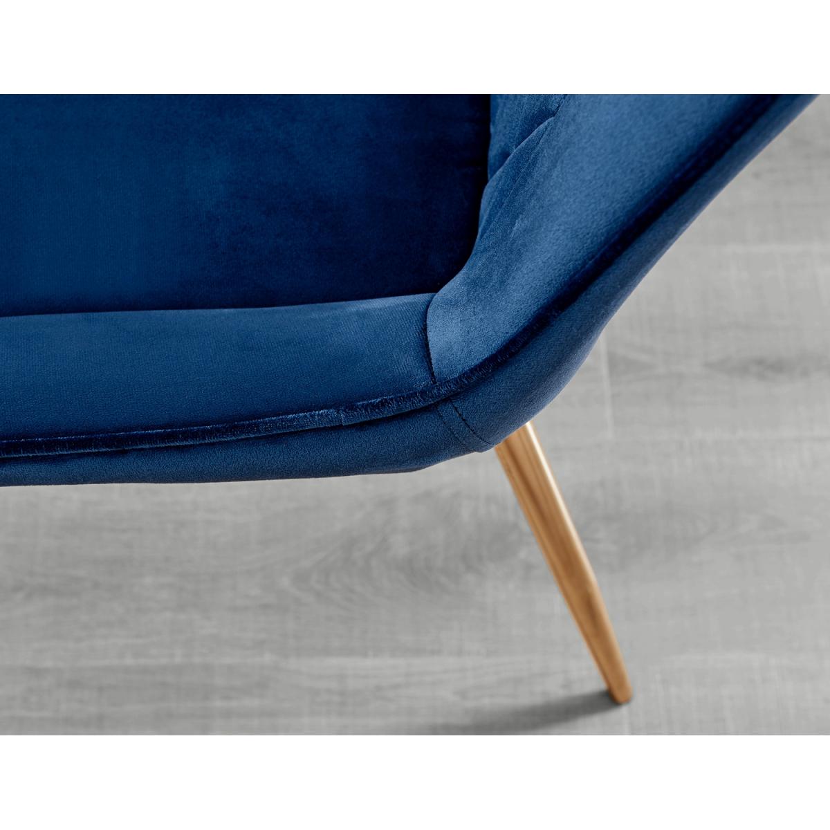 Leonardo Dining Table and 4 Pesaro Gold Leg Chairs - Blue – image 10