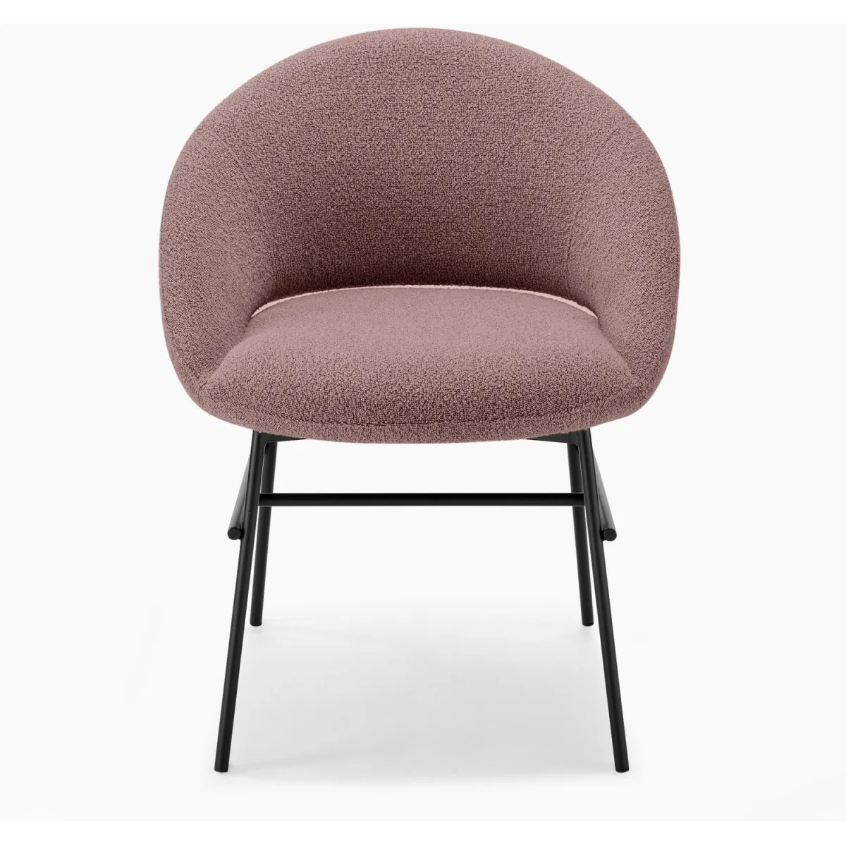 Penrose Round Black Wood Dining Table 4 Nella Chairs - Dusky Pink – image 11