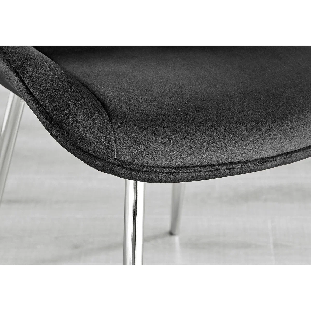 Kylo White Marble Effect Dining Table and 4 Pesaro Silver Leg Chairs - Navy – image 13