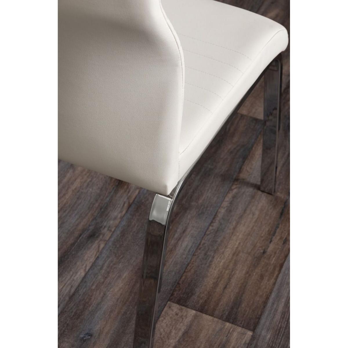 Imperia Black High Gloss Dining Table and 6 Luxury Andora Dining Chairs Set - White – image 12